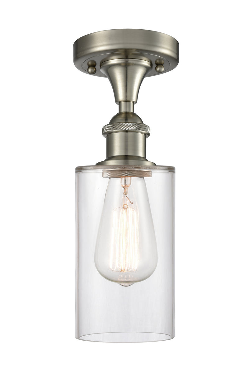 Innovations 516-1C-SN-G802 One Light Semi-Flush Mount, Brushed Satin Nickel