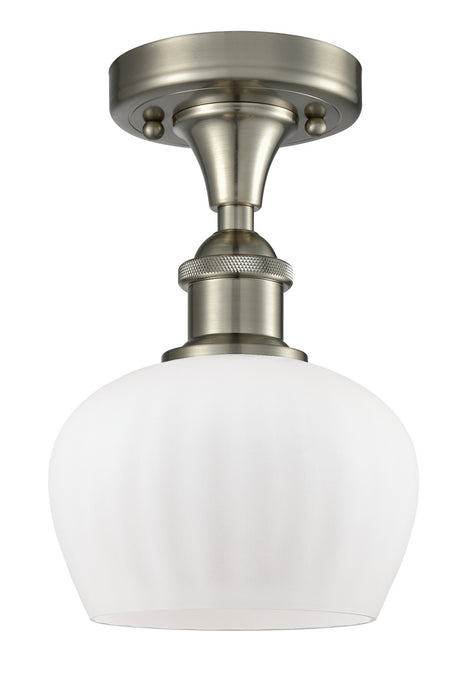 Innovations 516-1C-SN-G91 One Light Semi-Flush Mount, Brushed Satin Nickel