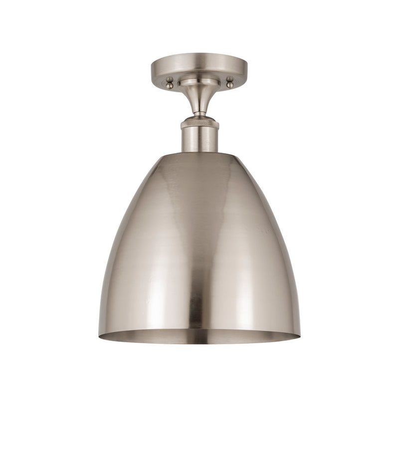 Innovations 516-1C-SN-MBD-9-SN One Light Semi-Flush Mount, Brushed Satin Nickel