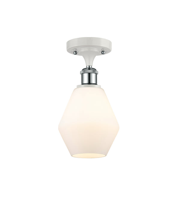 Innovations 516-1C-WPC-G651-6-LED LED Semi-Flush Mount, White Polished Chrome