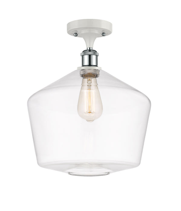 Innovations 516-1C-WPC-G652-12-LED LED Semi-Flush Mount, White Polished Chrome