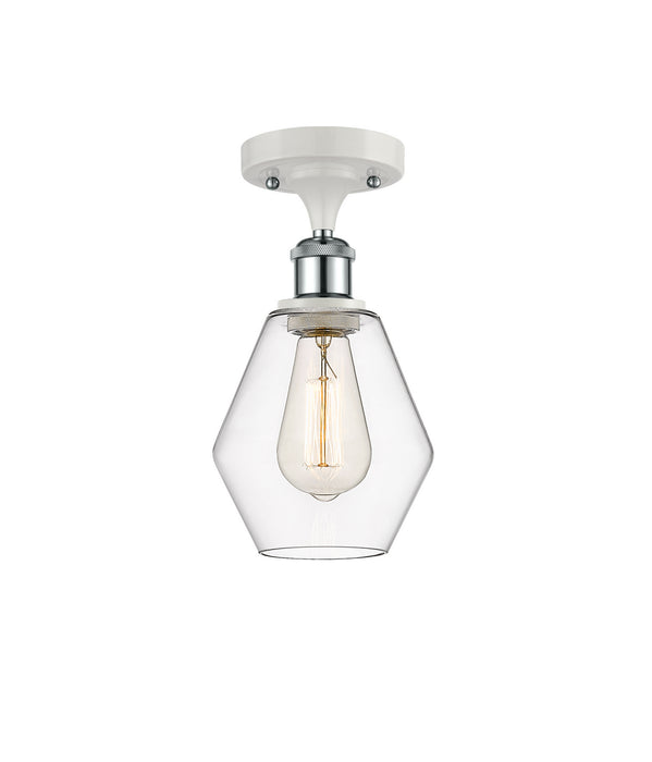 Innovations 516-1C-WPC-G652-6-LED LED Semi-Flush Mount, White Polished Chrome