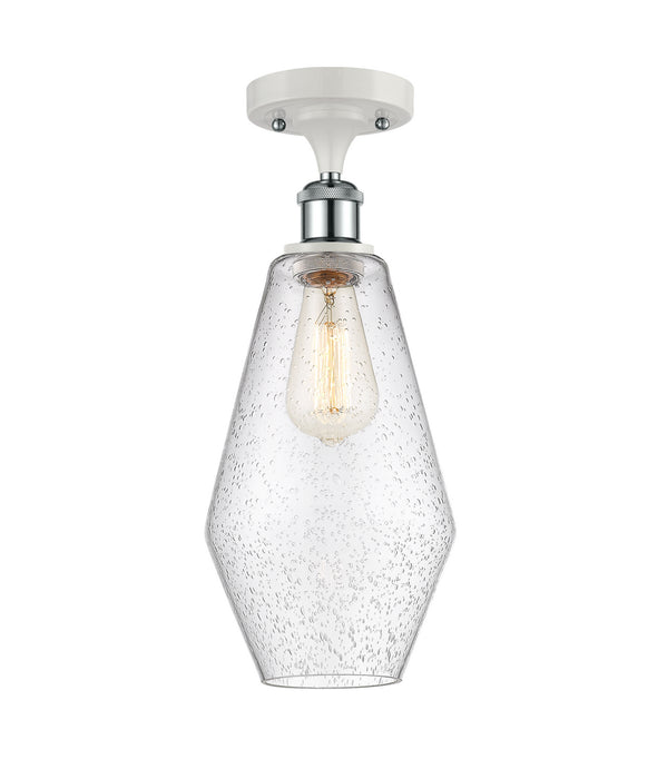 Innovations 516-1C-WPC-G654-7-LED LED Semi-Flush Mount, White Polished Chrome