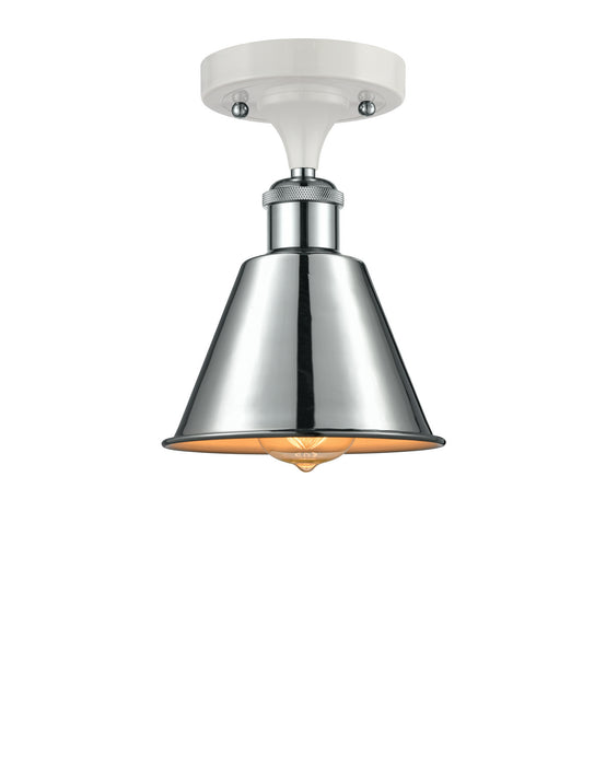 Innovations 516-1C-WPC-M8 One Light Semi-Flush Mount, White Polished Chrome