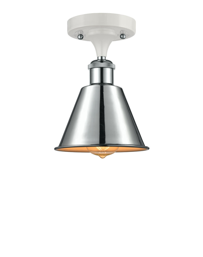 Innovations 516-1C-WPC-M8-LED LED Semi-Flush Mount, White Polished Chrome