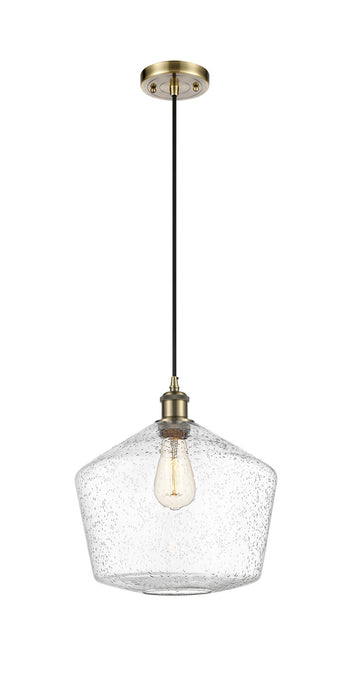 Innovations 516-1P-AB-G654-12 One Light Mini Pendant, Antique Brass