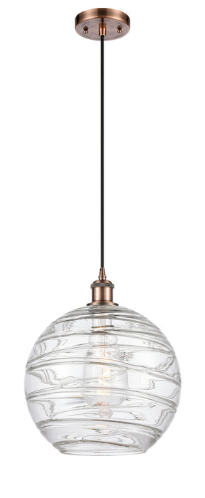 Innovations 516-1P-AC-G1213-12 One Light Mini Pendant, Antique Copper