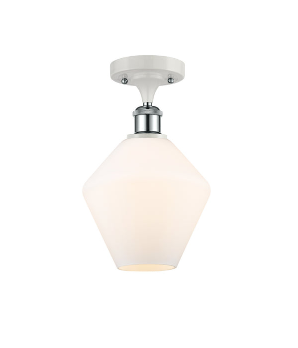 Innovations 516-1C-WPC-G651-8-LED LED Semi-Flush Mount, White Polished Chrome