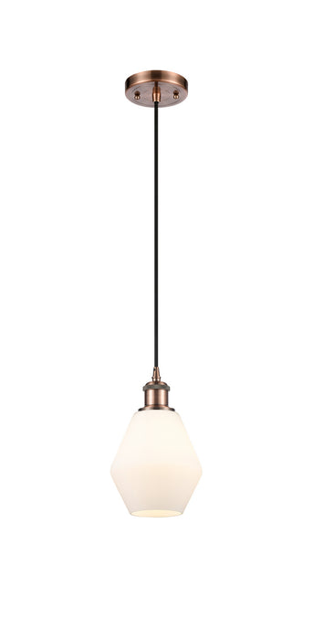 Innovations 516-1P-AC-G651-6-LED LED Mini Pendant, Antique Copper