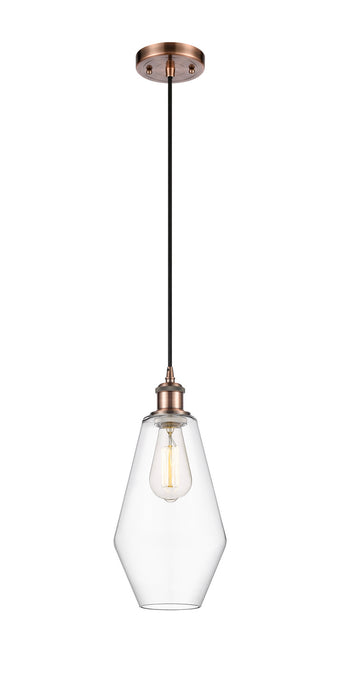 Innovations 516-1P-AC-G652-7 One Light Mini Pendant, Antique Copper