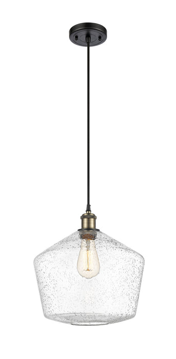 Innovations 516-1P-BAB-G654-12 One Light Mini Pendant, Black Antique Brass