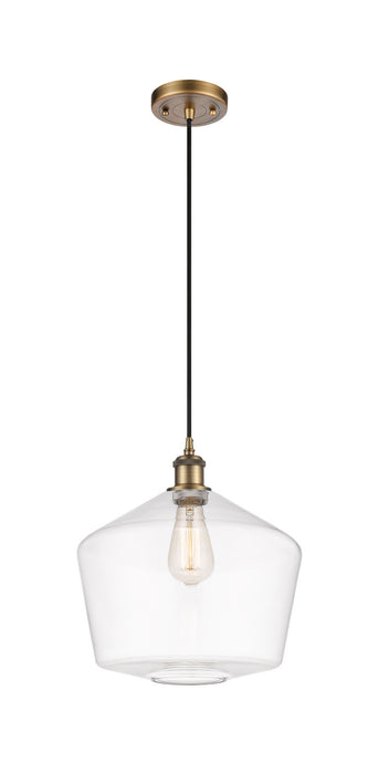 Innovations 516-1P-BB-G652-12 One Light Mini Pendant, Brushed Brass