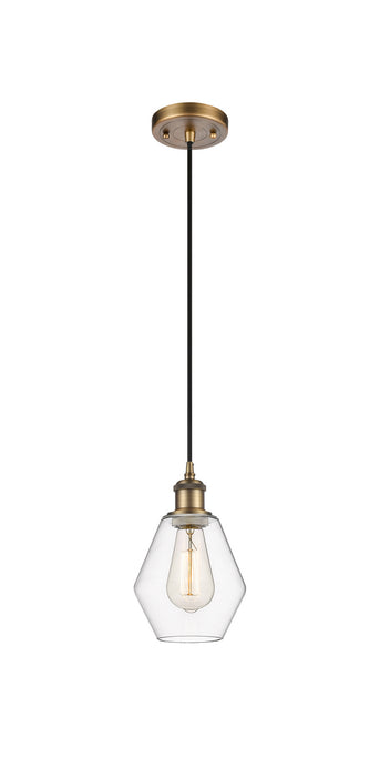 Innovations 516-1P-BB-G652-6 One Light Mini Pendant, Brushed Brass