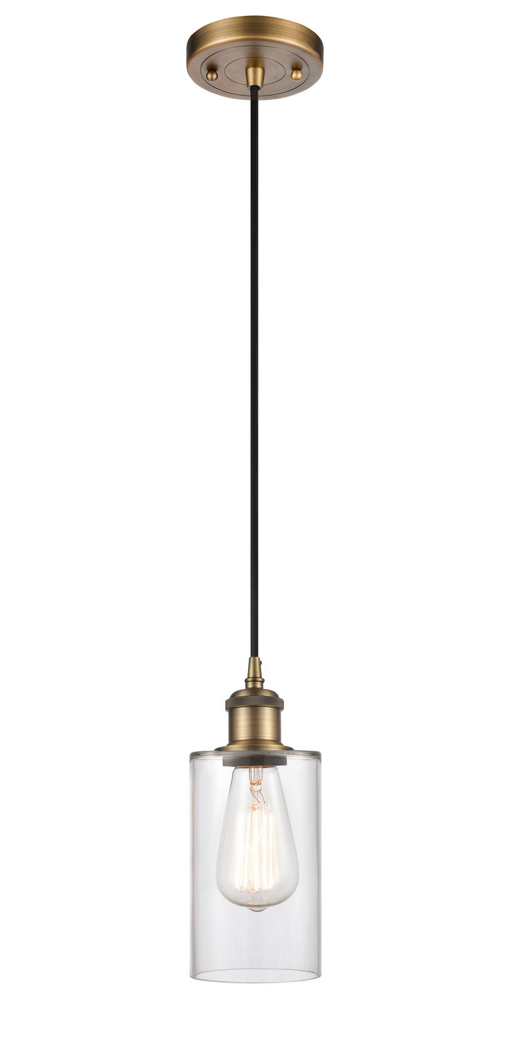 Innovations 516-1P-BB-G802 One Light Mini Pendant, Brushed Brass