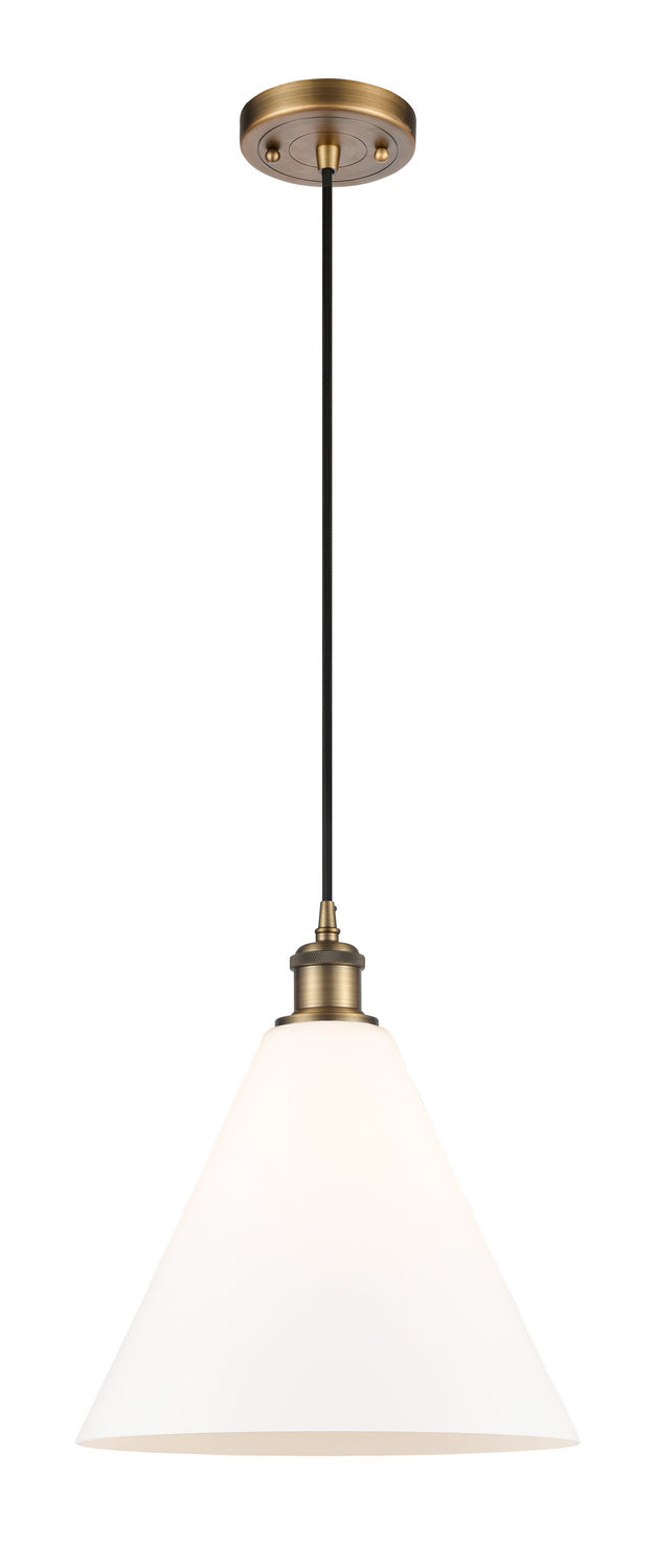 Innovations 516-1P-BB-GBC-121 One Light Mini Pendant, Brushed Brass