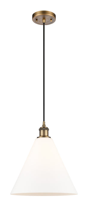 Innovations 516-1P-BB-GBC-121 One Light Mini Pendant, Brushed Brass