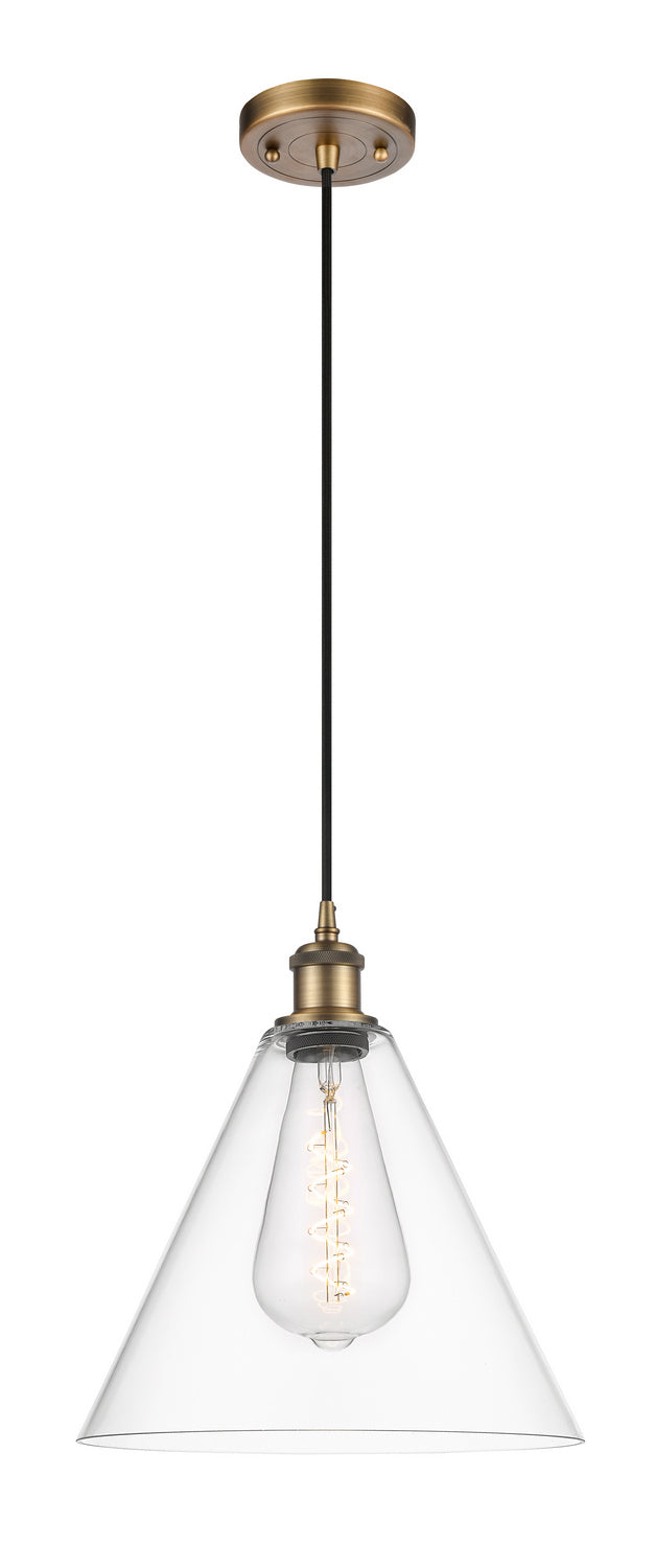 Innovations 516-1P-BB-GBC-122 One Light Mini Pendant, Brushed Brass