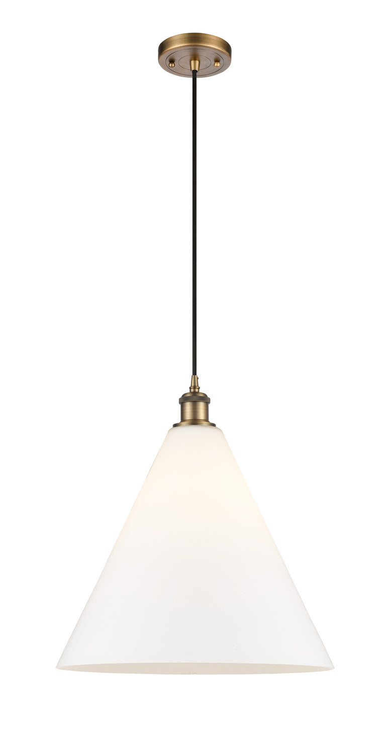 Innovations 516-1P-BB-GBC-161-LED LED Pendant, Brushed Brass