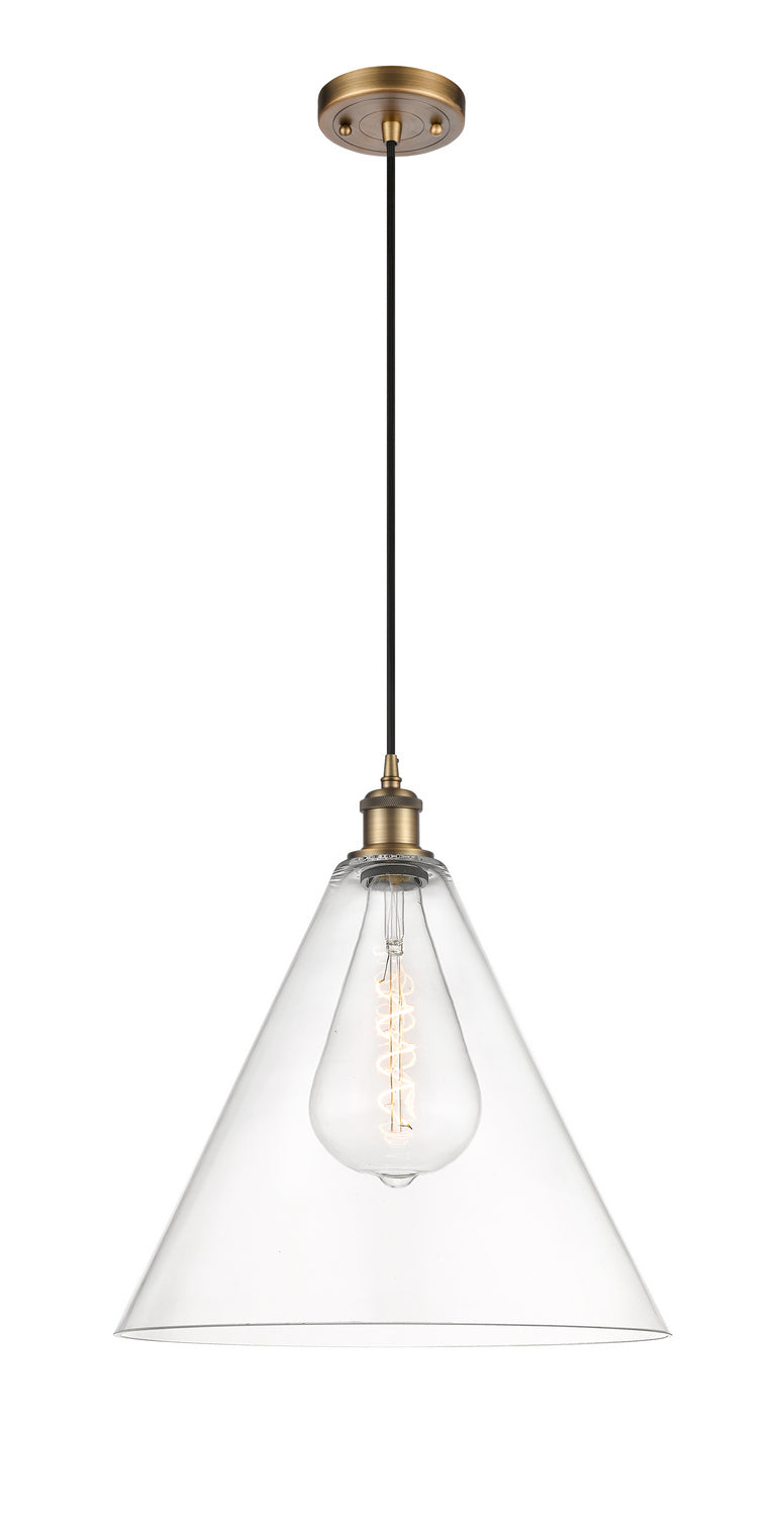 Innovations 516-1P-BB-GBC-162 One Light Pendant, Brushed Brass