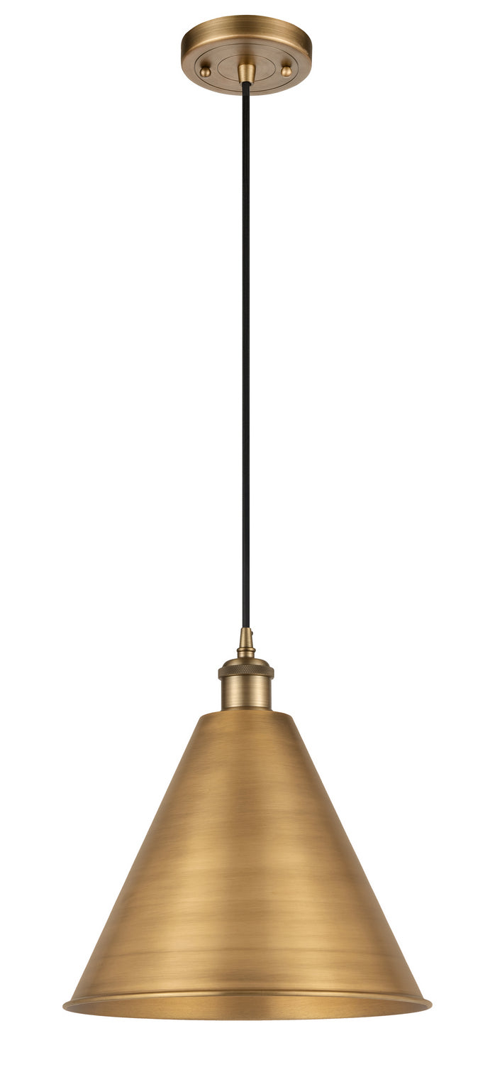 Innovations 516-1P-BB-MBC-16-BB One Light Mini Pendant, Brushed Brass
