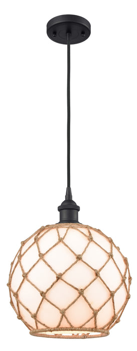 Innovations 516-1P-BK-G121-10RB One Light Mini Pendant, Matte Black