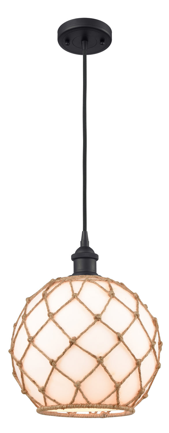 Innovations 516-1P-BK-G121-10RB-LED LED Mini Pendant, Matte Black