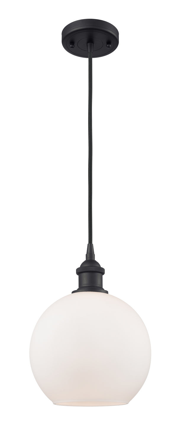 Innovations 516-1P-BK-G121-8 One Light Mini Pendant, Matte Black