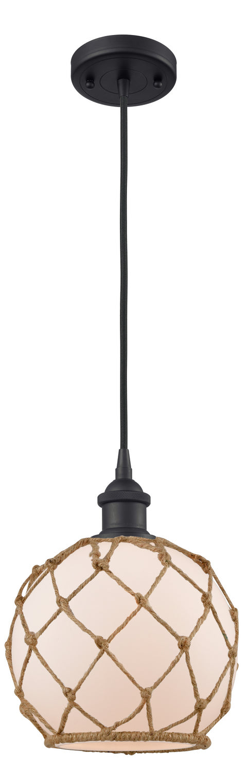 Innovations 516-1P-BK-G121-8RB-LED LED Mini Pendant, Matte Black