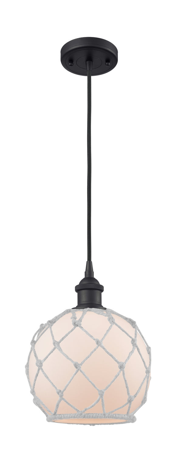 Innovations 516-1P-BK-G121-8RW One Light Mini Pendant, Matte Black