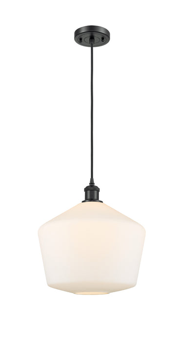 Innovations 516-1P-BK-G651-12 One Light Mini Pendant, Matte Black