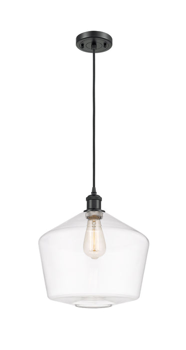 Innovations 516-1P-BK-G652-12 One Light Mini Pendant, Matte Black