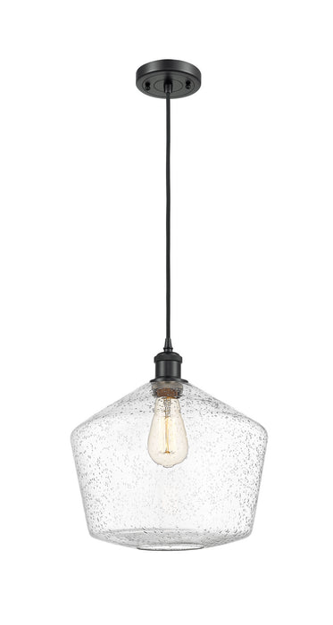Innovations 516-1P-BK-G654-12 One Light Mini Pendant, Matte Black