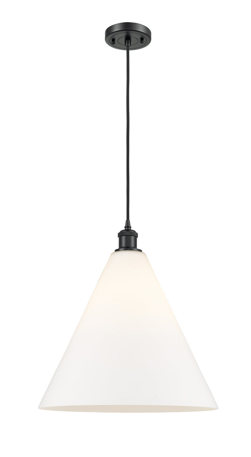 Innovations 516-1P-BK-GBC-161 One Light Pendant, Matte Black