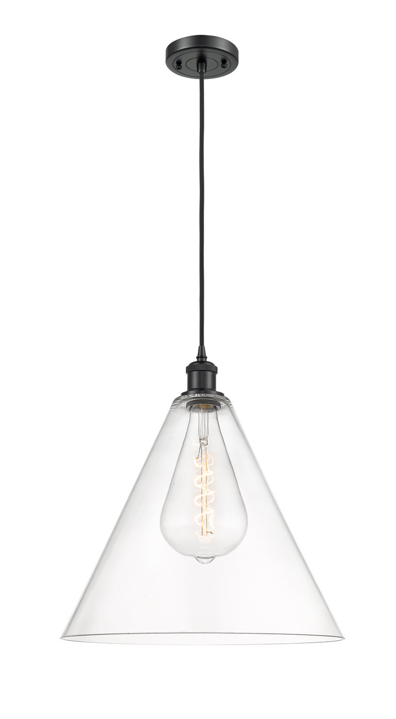 Innovations 516-1P-BK-GBC-162 One Light Pendant, Matte Black