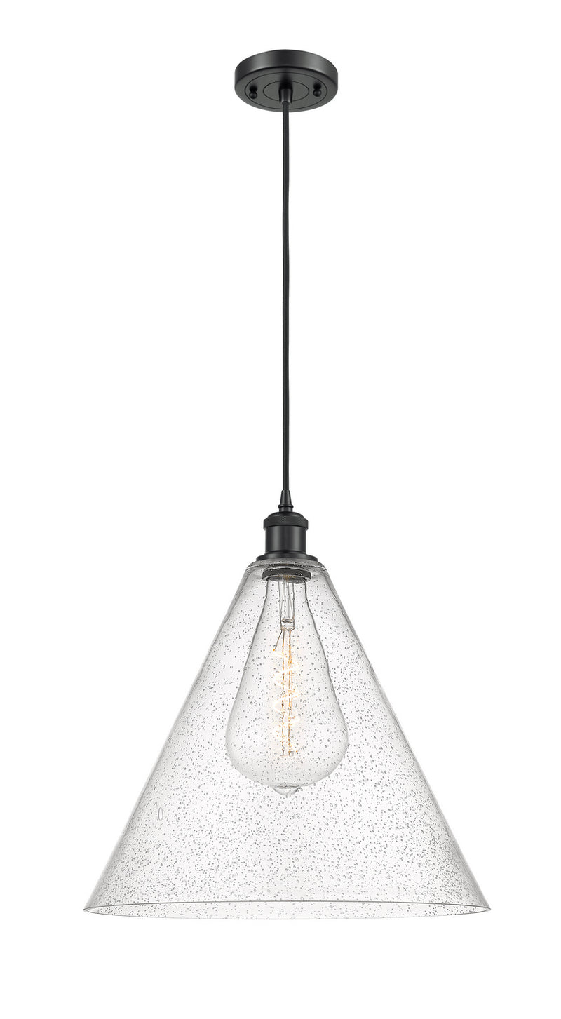 Innovations 516-1P-BK-GBC-164 One Light Pendant, Matte Black
