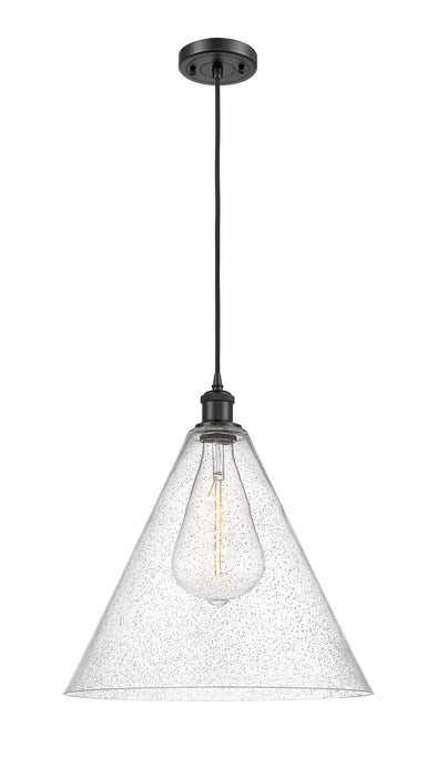 Innovations 516-1P-BK-GBC-164 One Light Pendant, Matte Black