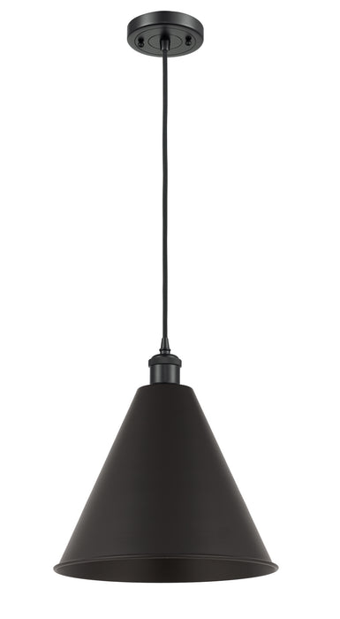 Innovations 516-1P-BK-MBC-16-BK One Light Mini Pendant, Matte Black