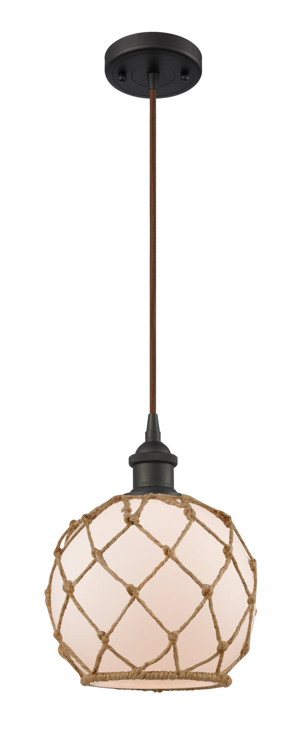 Innovations 516-1P-OB-G121-8RB One Light Mini Pendant, Oil Rubbed Bronze