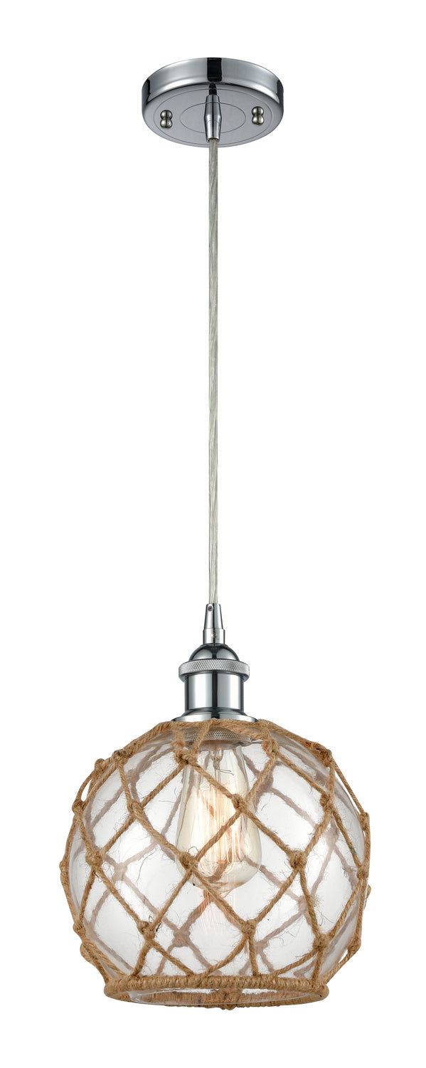 Innovations 516-1P-PC-G122-8RB One Light Mini Pendant, Polished Chrome