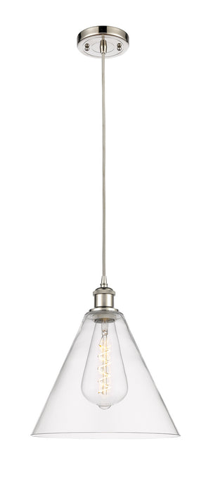 Innovations 516-1P-PN-GBC-122 One Light Mini Pendant, Polished Nickel