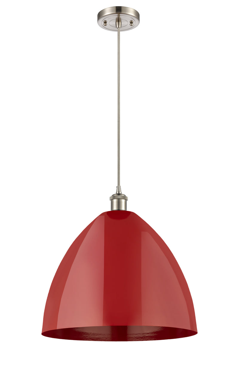 Innovations 516-1P-SN-MBD-16-RD One Light Mini Pendant, Brushed Satin Nickel