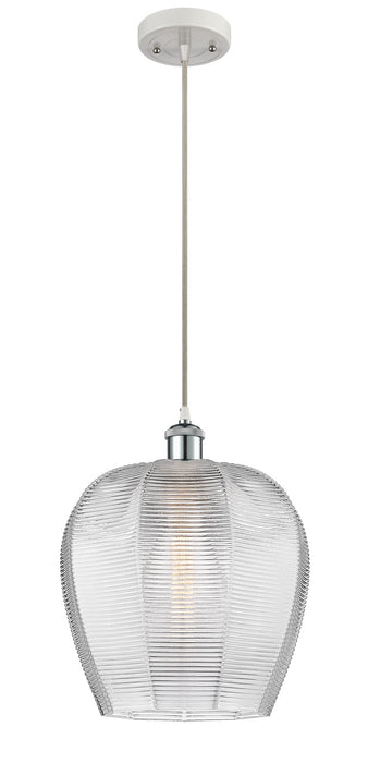Innovations 516-1P-WPC-G462-12-LED LED Mini Pendant, White Polished Chrome
