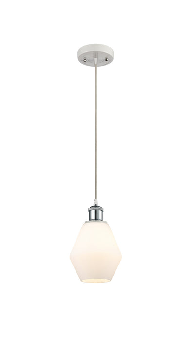 Innovations 516-1P-WPC-G651-6-LED LED Mini Pendant, White Polished Chrome