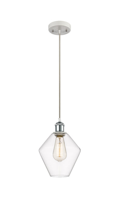 Innovations 516-1P-WPC-G652-8 One Light Mini Pendant, White Polished Chrome