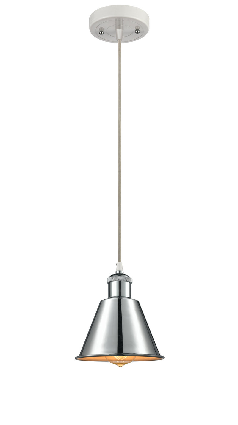 Innovations 516-1P-WPC-M8 One Light Mini Pendant, White Polished Chrome