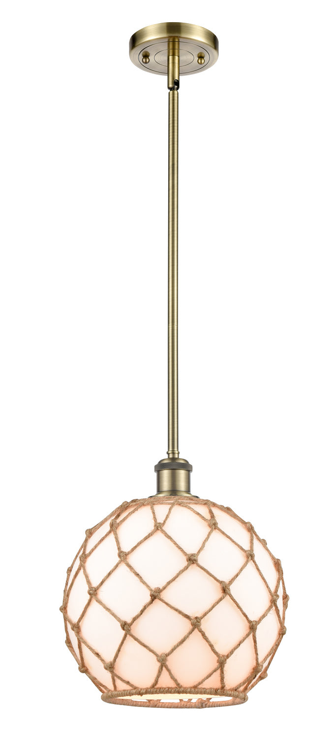 Innovations 516-1S-AB-G121-10RB-LED LED Mini Pendant, Antique Brass