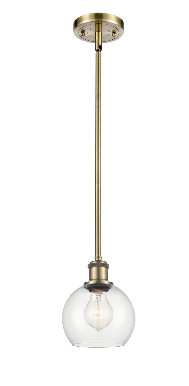 Innovations 516-1S-AB-G122-6 One Light Mini Pendant, Antique Brass