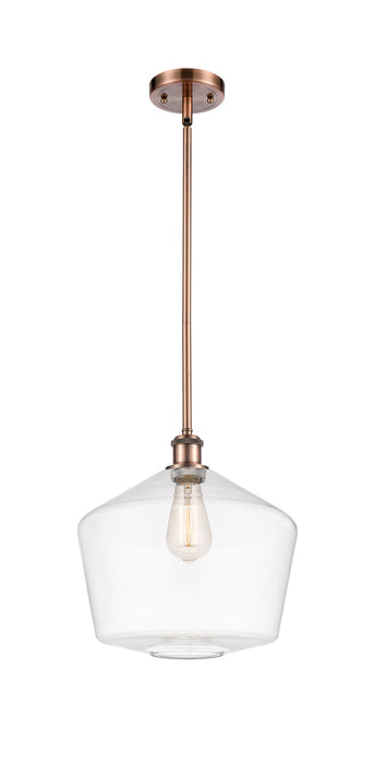 Innovations 516-1S-AC-G652-12 One Light Mini Pendant, Antique Copper