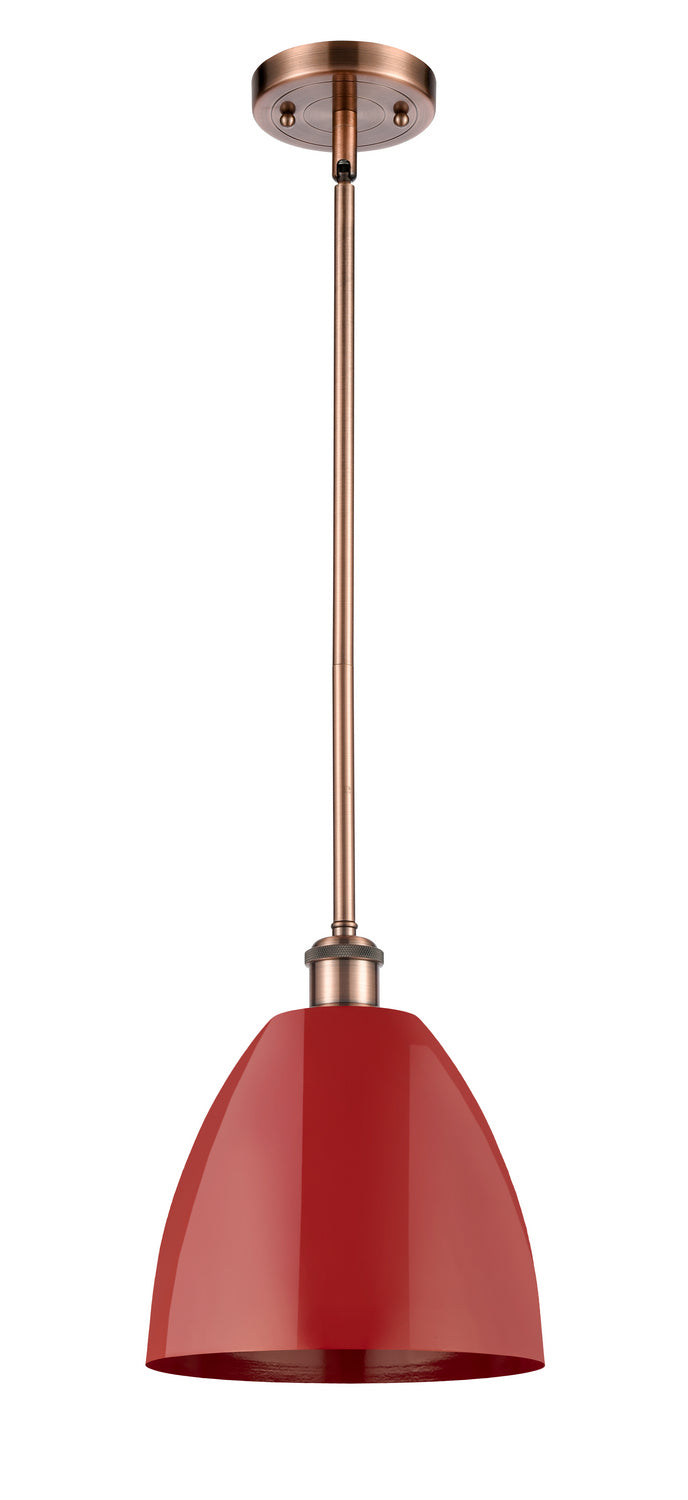 Innovations 516-1S-AC-MBD-9-RD One Light Pendant, Antique Copper