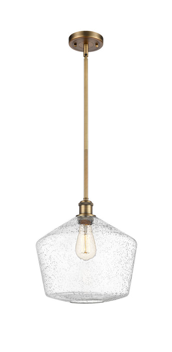 Innovations 516-1S-BB-G654-12 One Light Mini Pendant, Brushed Brass